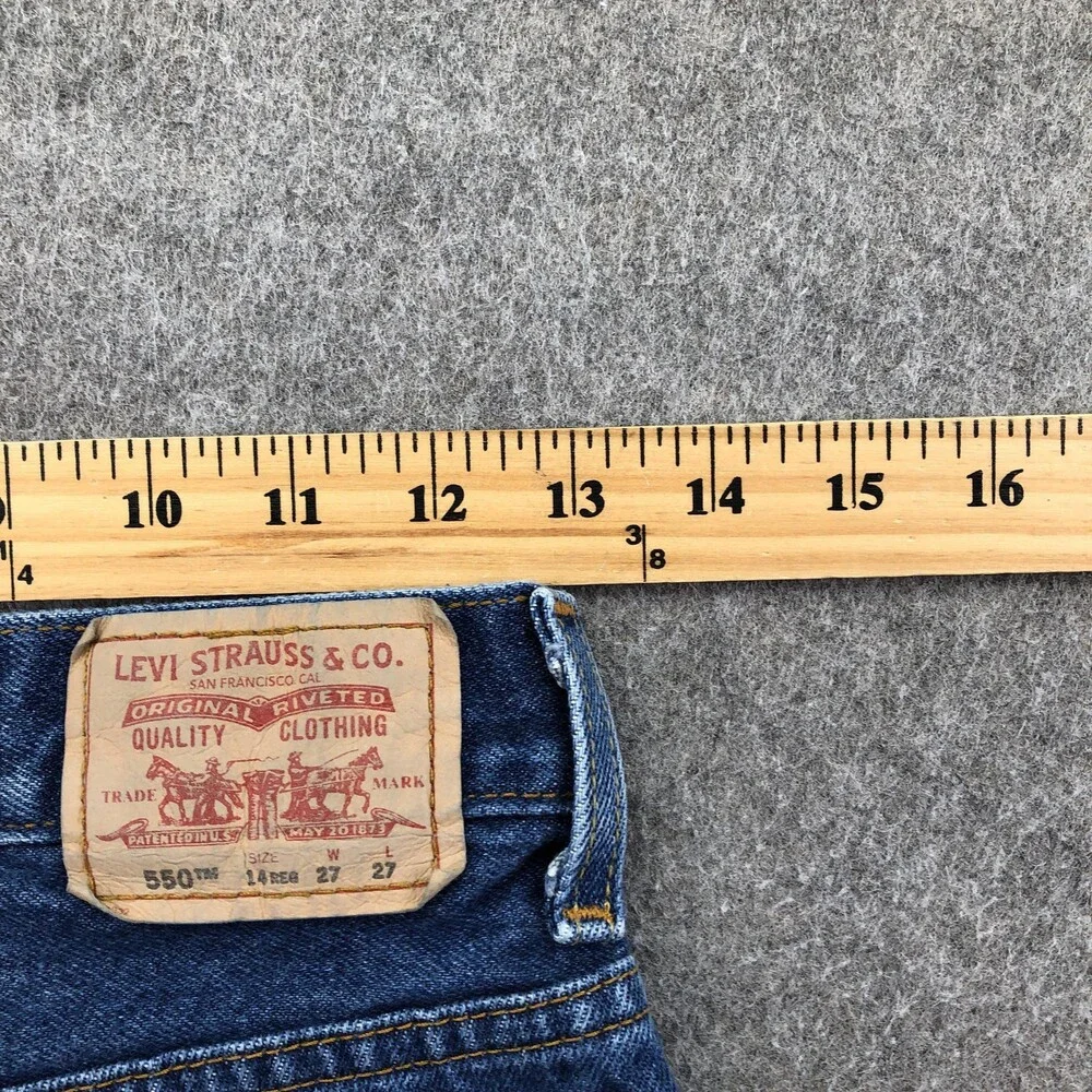 Levis 550 Jeans Boys 14 Regular 27x28 Blue Relaxed Tapered Denim Pants Youth
